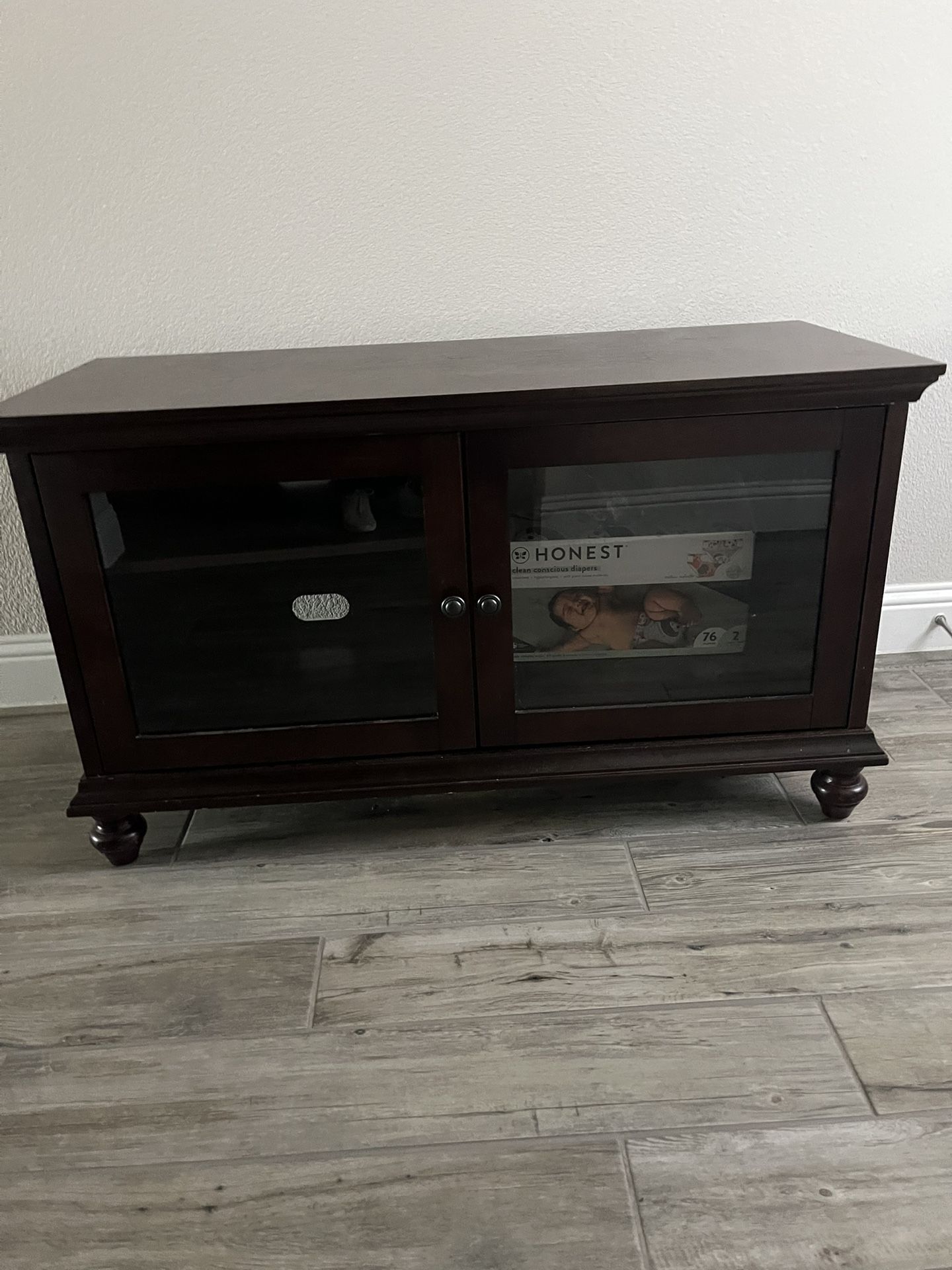TV Stand With Glass Doors
