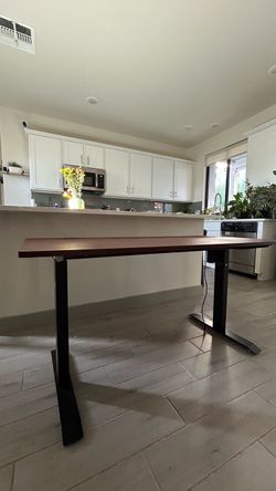 Walnut adjustable desk