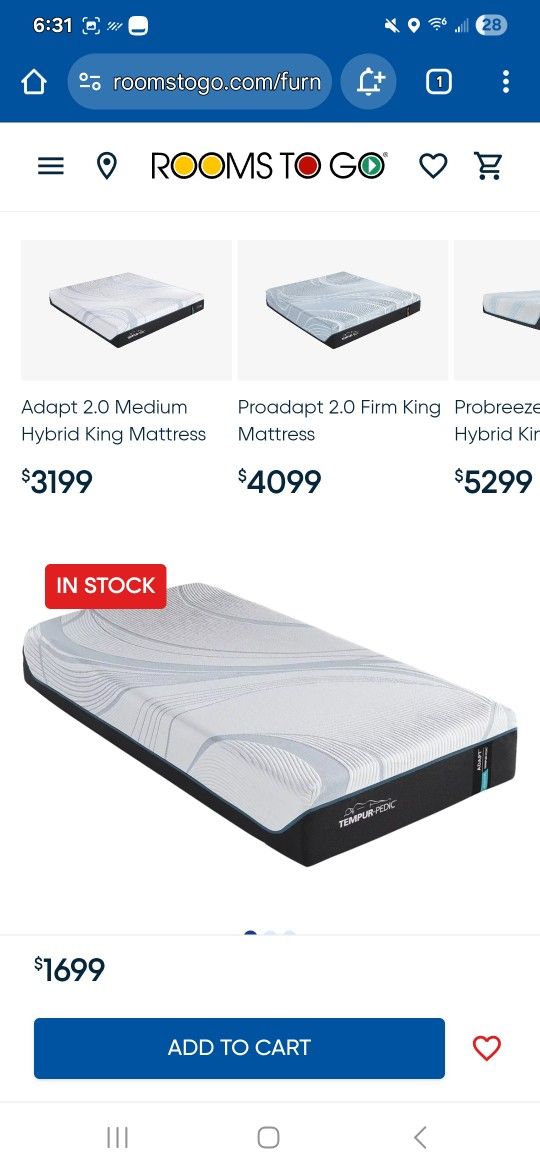 Temperpedic Twin Size Mattress