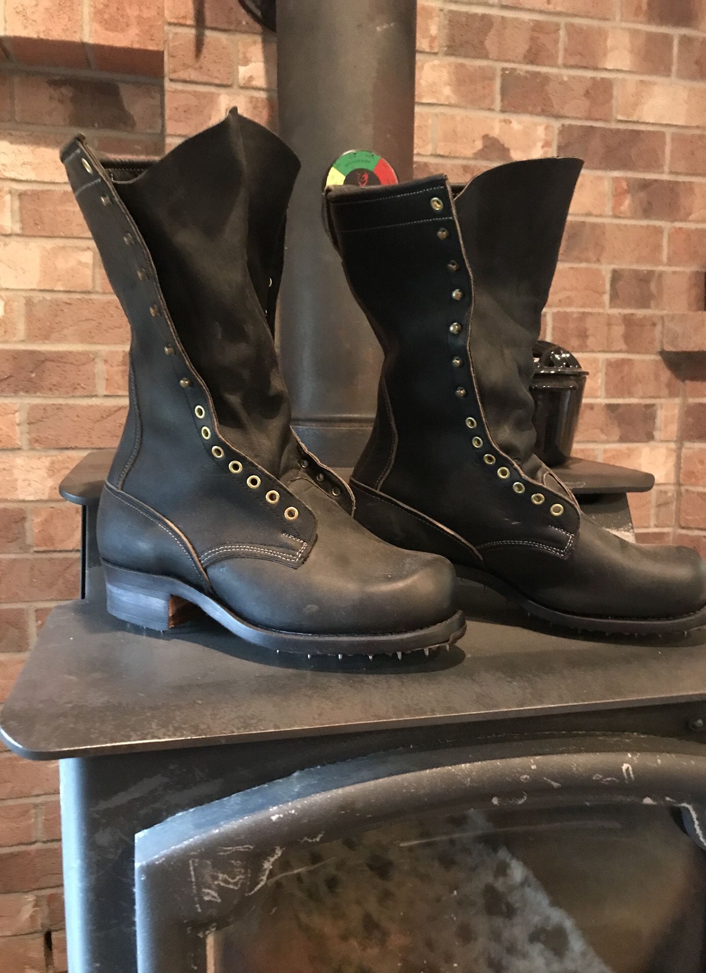 Currin’s Logger Caulks Boots
