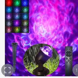 Hekation Christmas Halloween Projector Lights Outdoor, Projector Lights Outdoor Decorations For Yard, 15 Colors Water Wave Ocean Effect Night Lights P