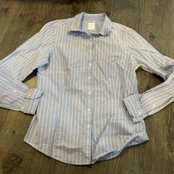 BROOKS BROTHERS 346 Women’s Vintage Blouse SIZE 12 Blue Pink Button Up