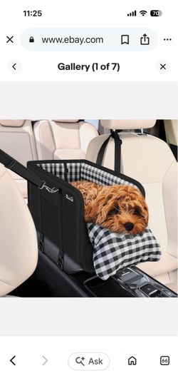 Console Dog Car Seat - Portable Dogs Armrest...
