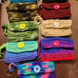 3.5" x 5.5" keychain wristlets great for quick trips, hiking, store cards, etc.  $3 each