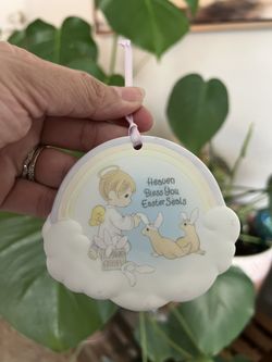 Vtg Precious Moments Heaven Bless Easter Seals Ornament 1999  