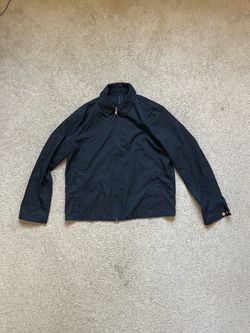 Black Zip-Up Harrington Jacket