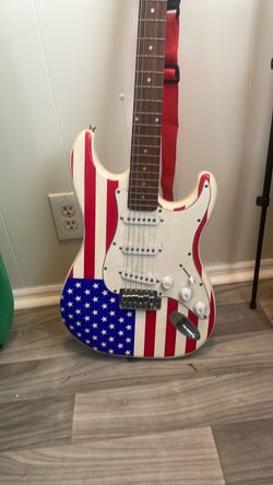 Electric Guitar - flag print