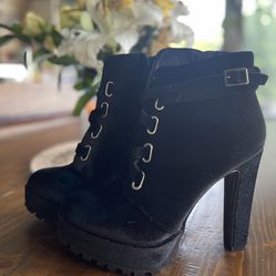 Black Suede Boot 