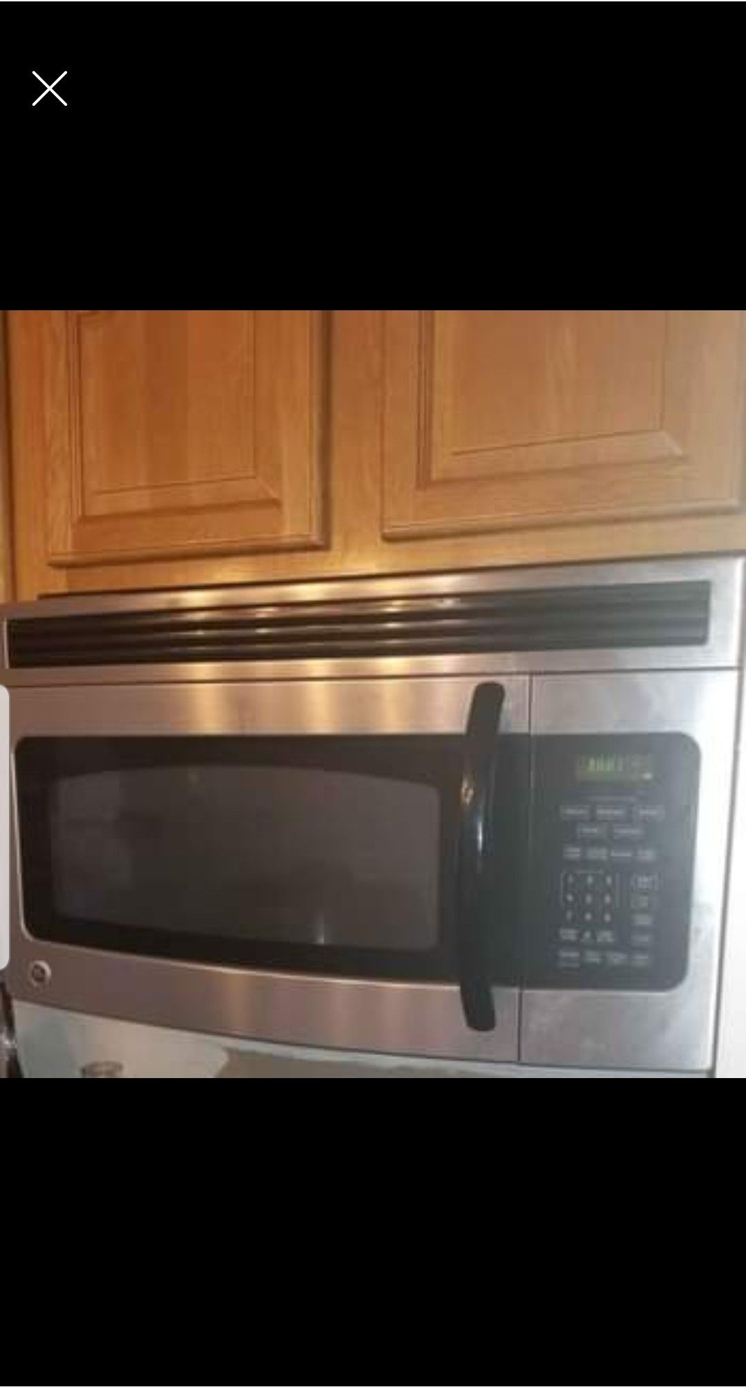 G.E. over the range microwave..with vent and lights underneath