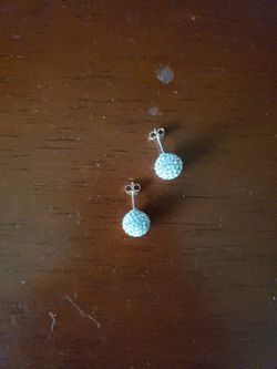 sterling silver white zirconia earings