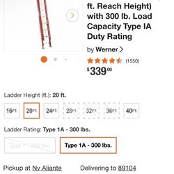 Extensión Ladder 20 Ft 