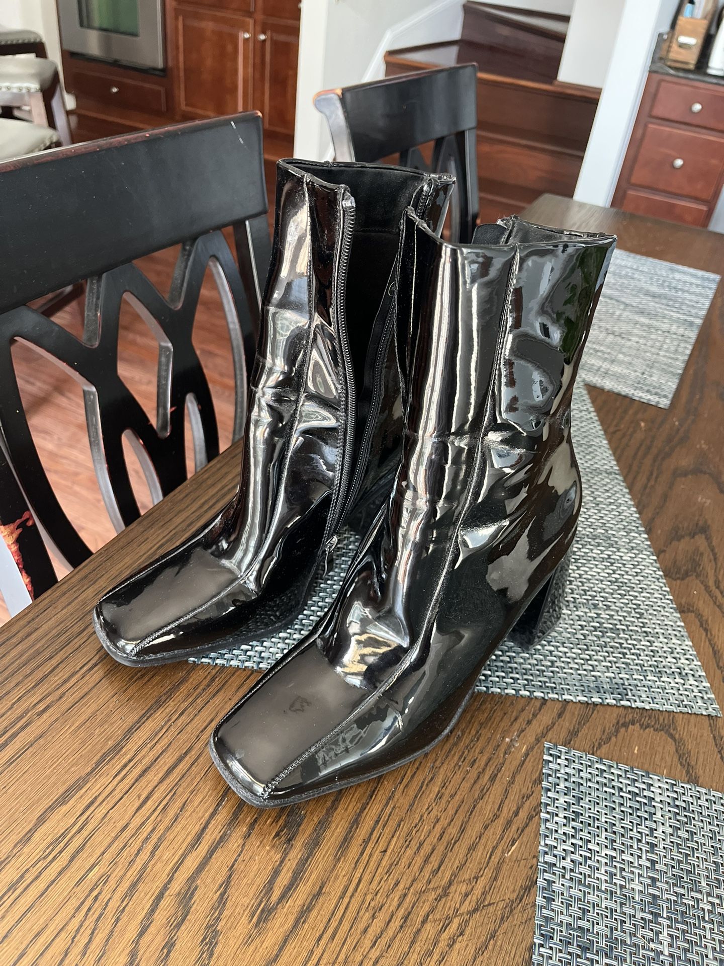 Nasty Gal Closed toed boot style patent heels