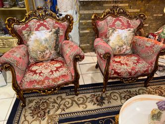 Brand new Italian arm chairs set