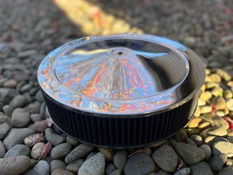 AIR CLEANER WITH K&N WASHABLE FILTER 14x3 😊👍✅🇺🇸