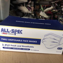 WFM02 Disposable Face Mask On Sale On $5 Per Box Of 50 Or $90  For 40 Box Of 50 Masks