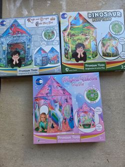 Play tents unicorn, dinosaurs,  or dragons
