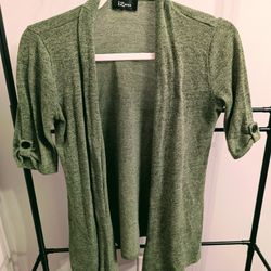 Kohls Olive Green Fitted Cardigan Work 