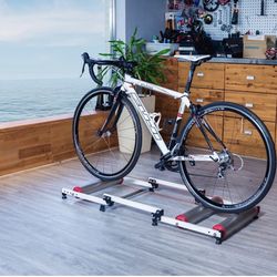 New ROCKBROS Bike Rollers Adjustable Bike Trainer Stand Foldable Indoor Cycling Bicycle Roller with Resistance for MTB Road Bike Exercise