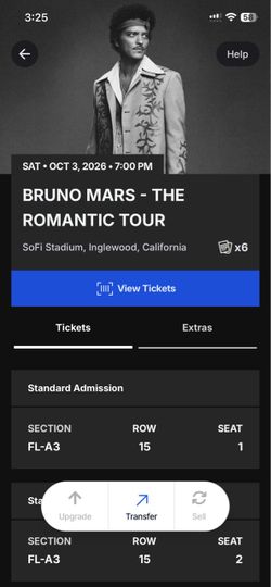Bruno Mars with RAYE and DJ Pee .Wee Saturday October 3rd