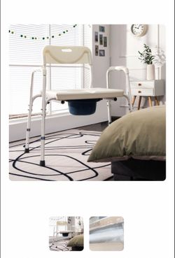 Adjustable bedside commode