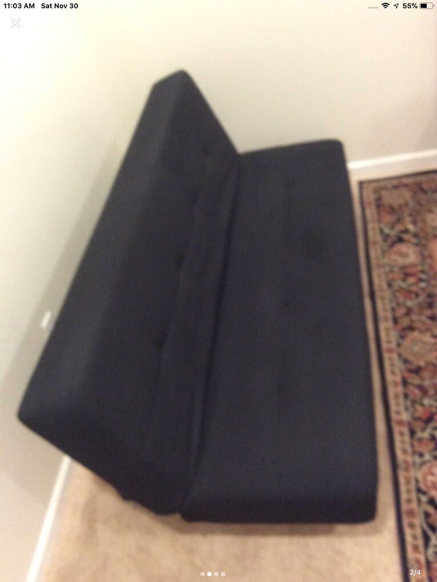 Black ikea futon no pet no smoking like new