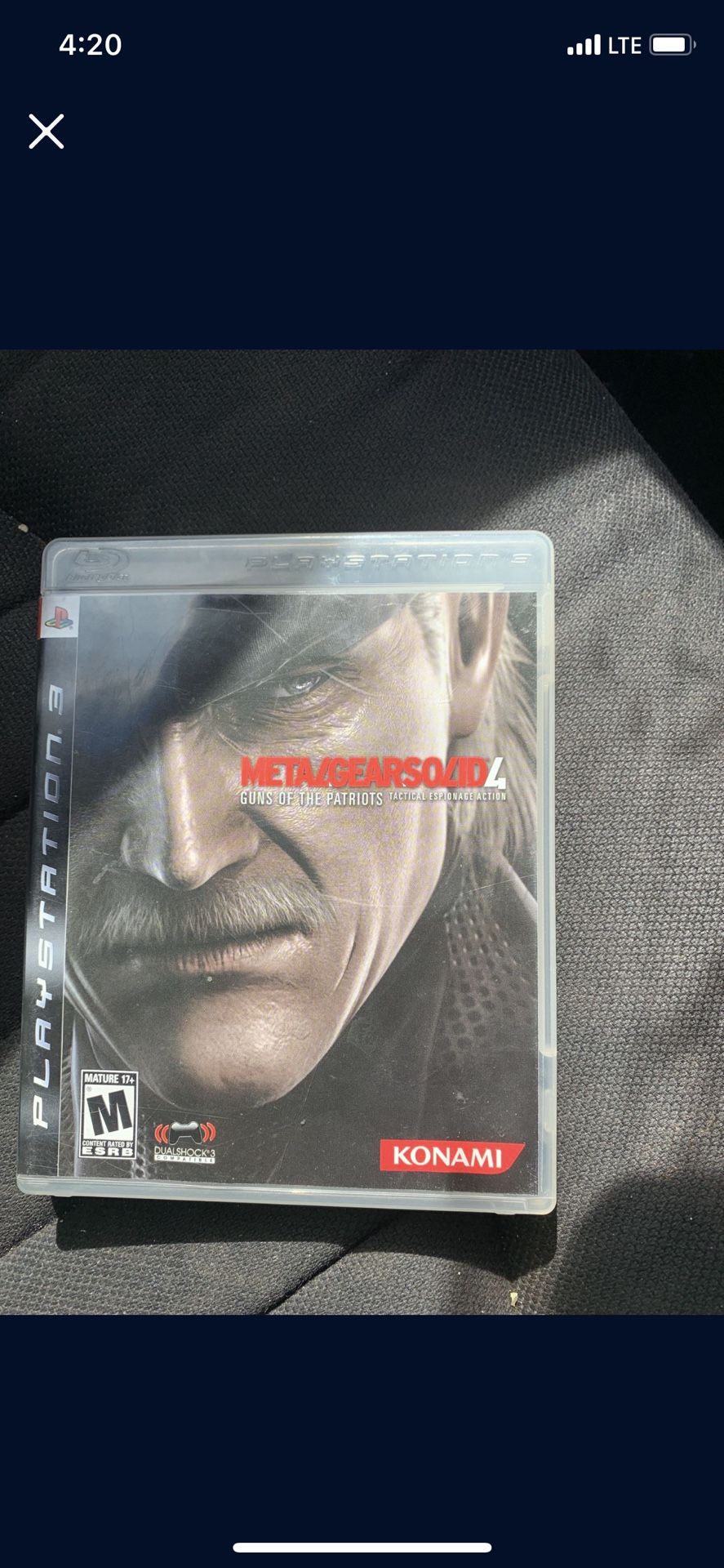 Metal gear solid 4 PlayStation 3 PS3