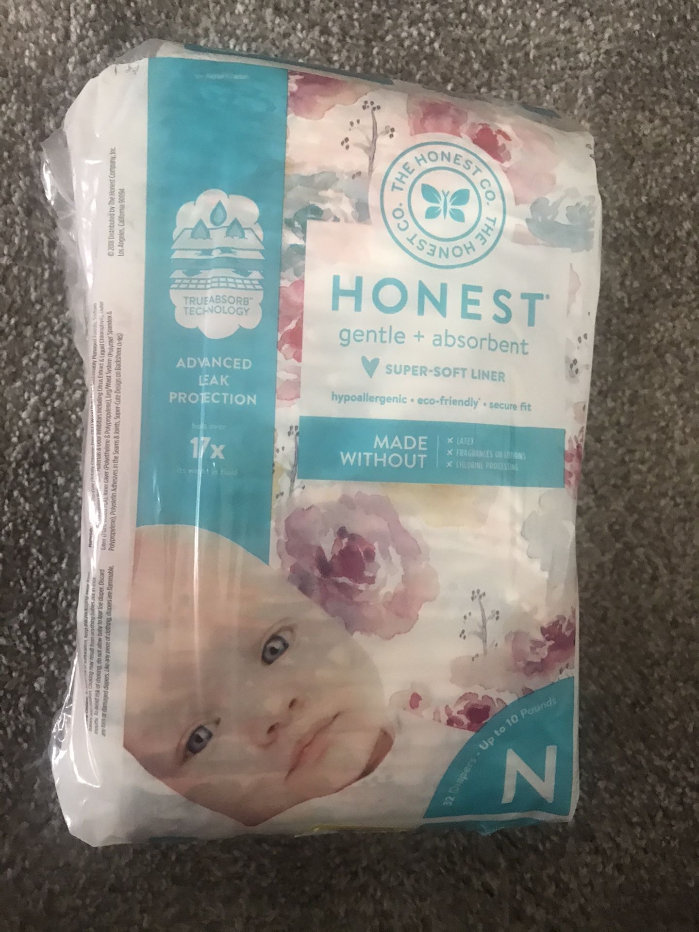 Brand new honest diapers newborn 32 count