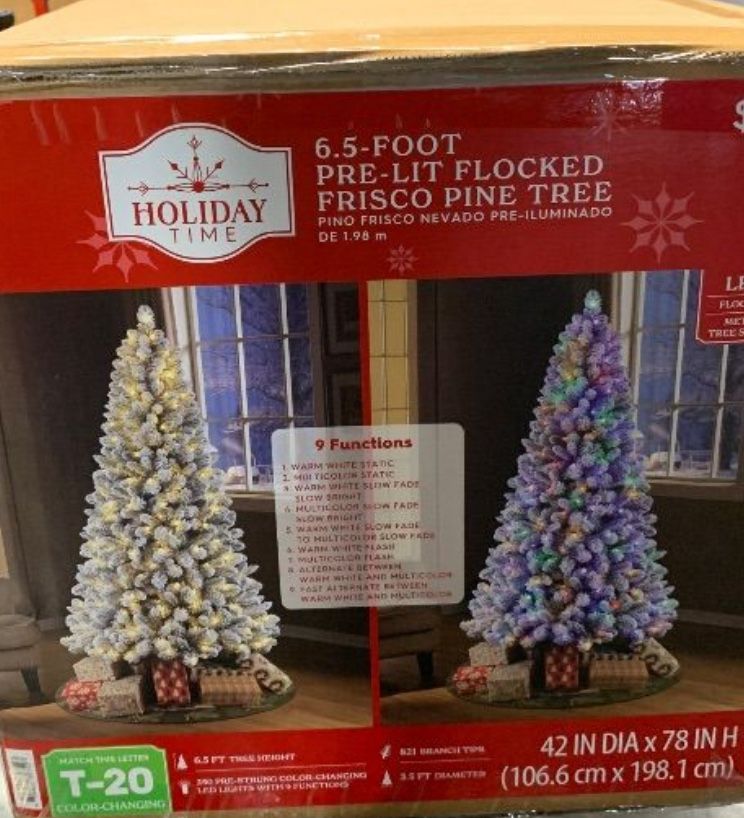 Christmas Tree 6.5 Feet Pre Lit New 