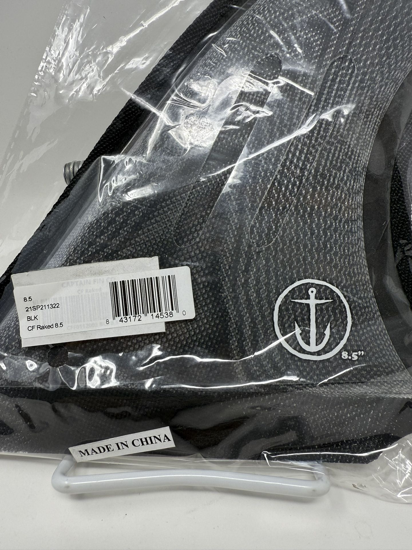 Brand New Captain Fin Co. Raked 8.5” Surfboard Fin – Black