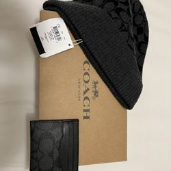 Coach Beanie And Wallet 