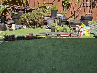 Jim BEAM 7 Piece Train WHISKEY decanters with Original Drink Still In It.