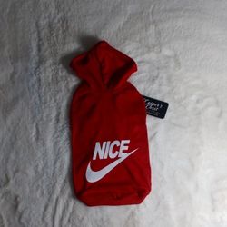 Dog Clothing Red Hoodie Nice