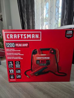 Craftsman 1200 peak amp jump starter portable power station air compressor