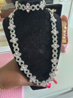 Pink/silver Clover set
