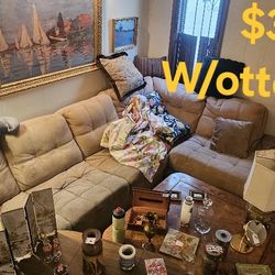 Free sectional microfiber couch