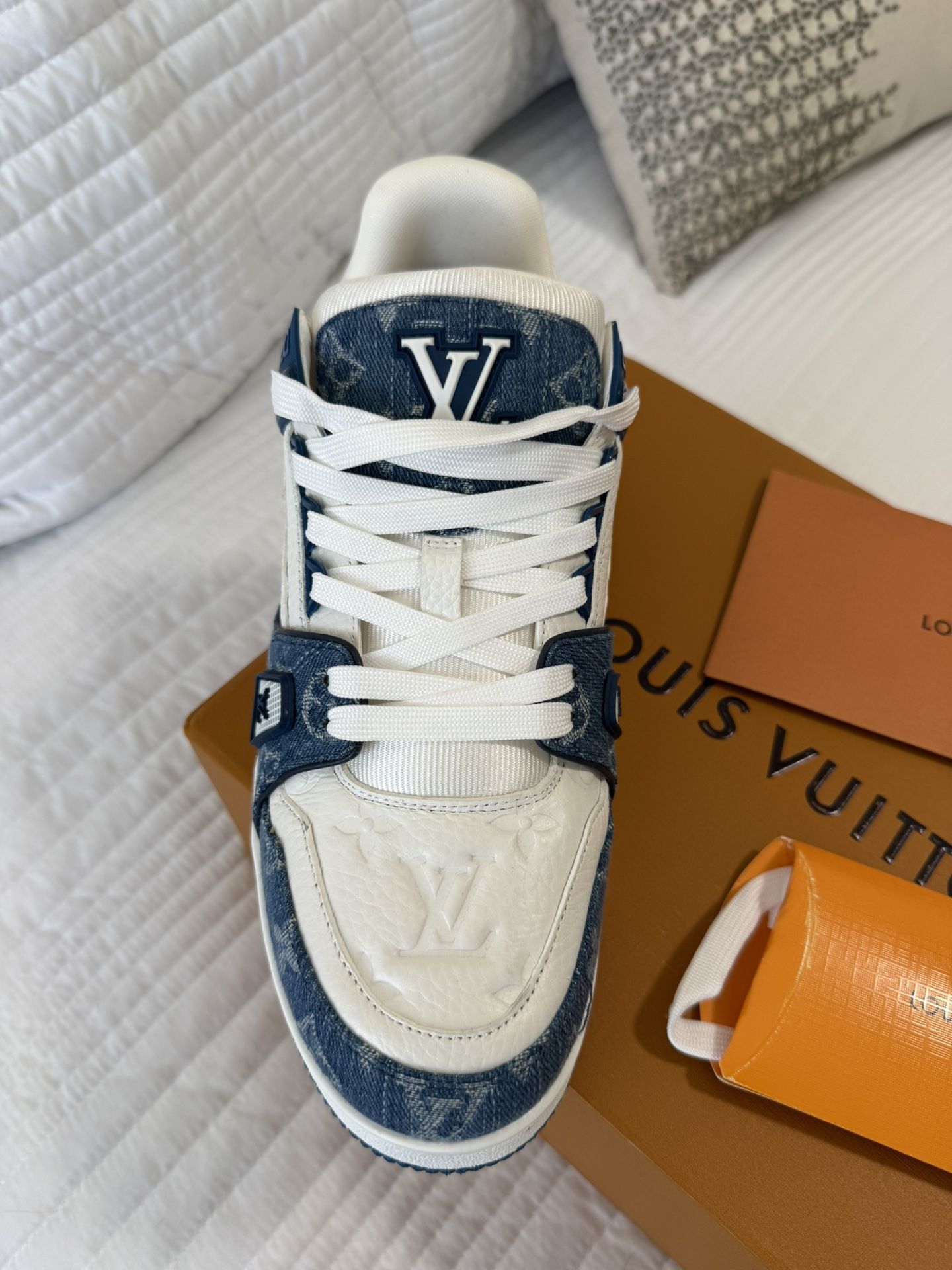 LV Trainer Denim Blue