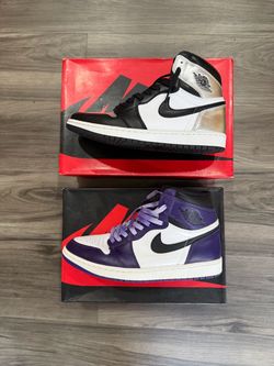 Jordan 1s (court purple and silver toe)