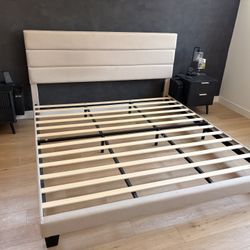Beige King Bed