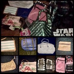 Purse, Bag, Wallet Lot. Over 15+ Items (includes Fossil Purse In Great Condition) 