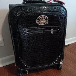 Holiday  Christmas Travel With Van Zeeland Croco PVC Designer Carry-on Lugage -