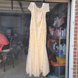 Gold Mermaid evening dress size 16