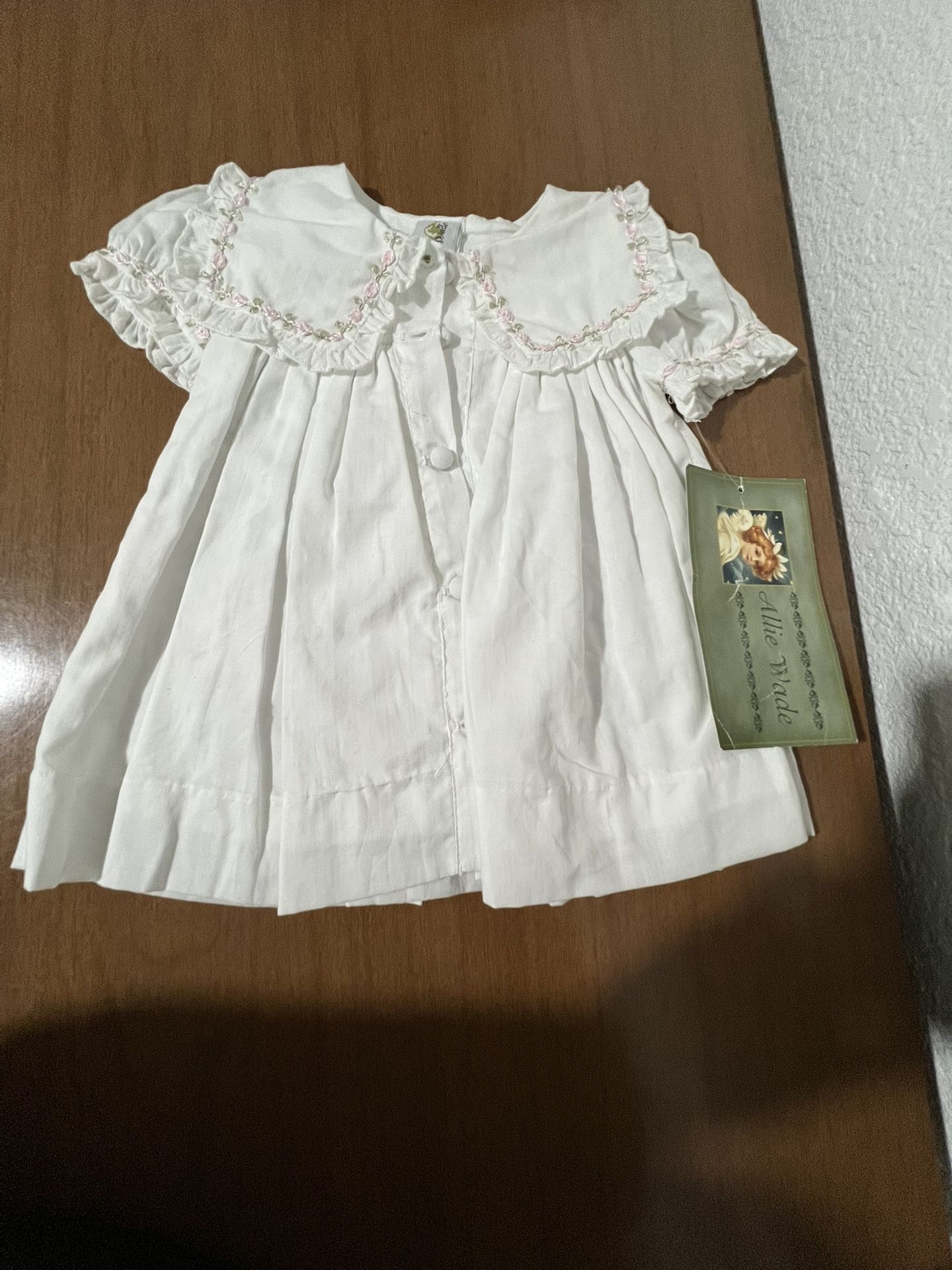 Baby dress  Allie Wade size 6 months  100% Cotton
