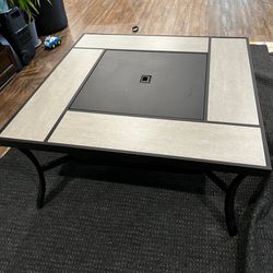 Tile Top Wood Burning Fire pit Table