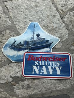 1994 Vintage Budweiser Salutes Navy Bar Sign