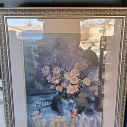 Pretty Floral Framed Picture (28" X 34")