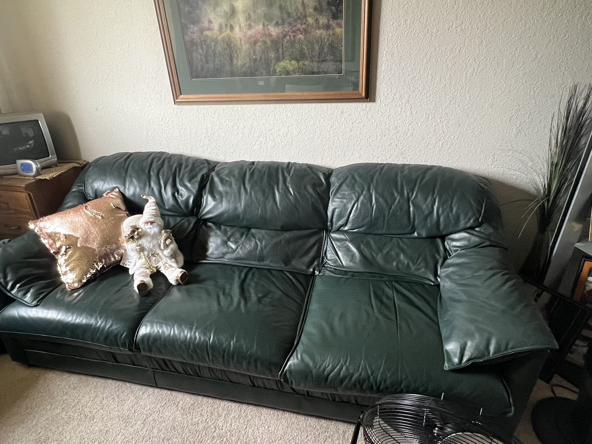 Leather Couch and Chair