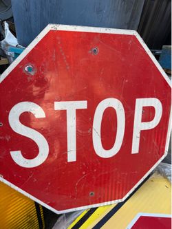 Used large Metal stop sign