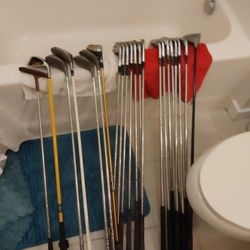 A Bunch Of Golf Clubs!! Peerless, Power Bilt Citation, Wilson Pro Staff, Spalding