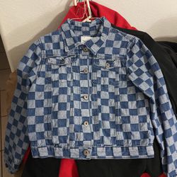 Checkered Jean Jacket