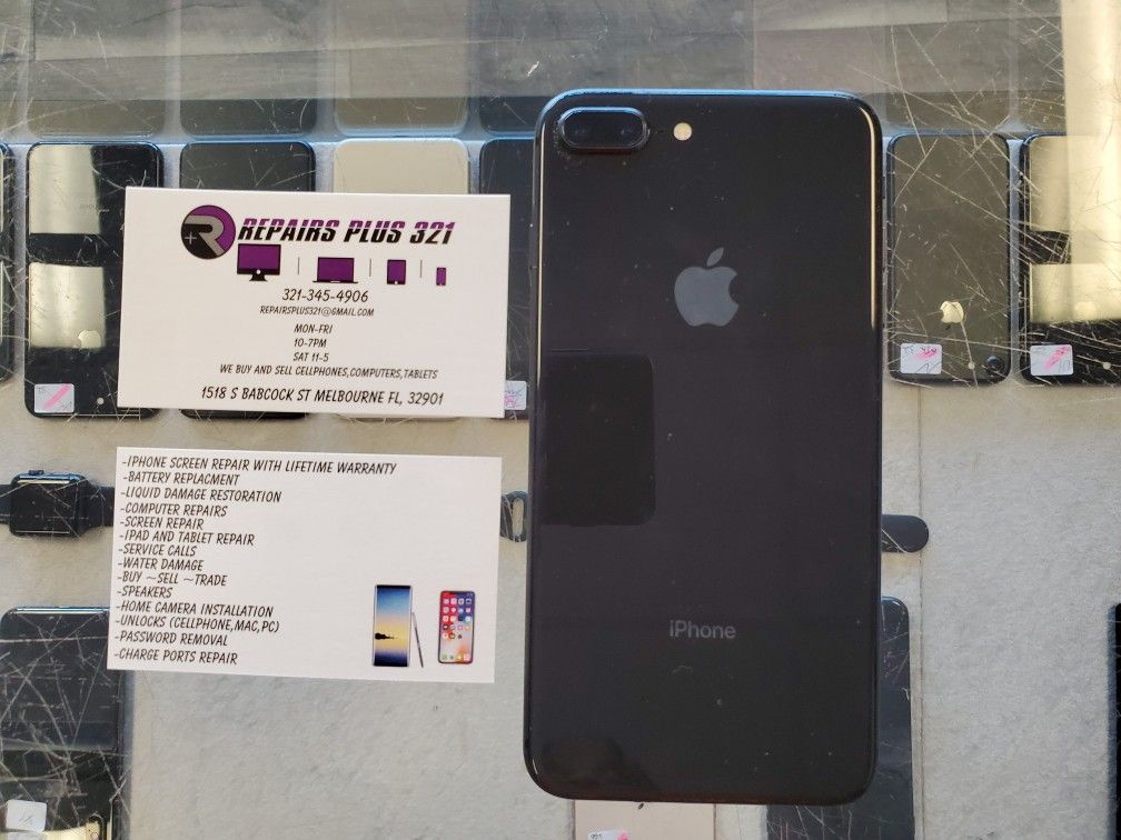 Unlocked Black iPhone 8 Plus 256gb